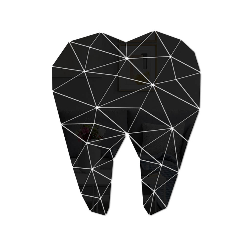 Акрилен графити огледален стенен стикер, модерен минималистичен стил; украса за хол, спалня, кабинет, ресторант, баня, антре, балкон и търговски помещения