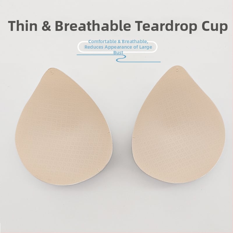 Meng yiqi 1 cm тънки подплънки за сутиен, капковидна форма, от спондж, дишащи и невидими