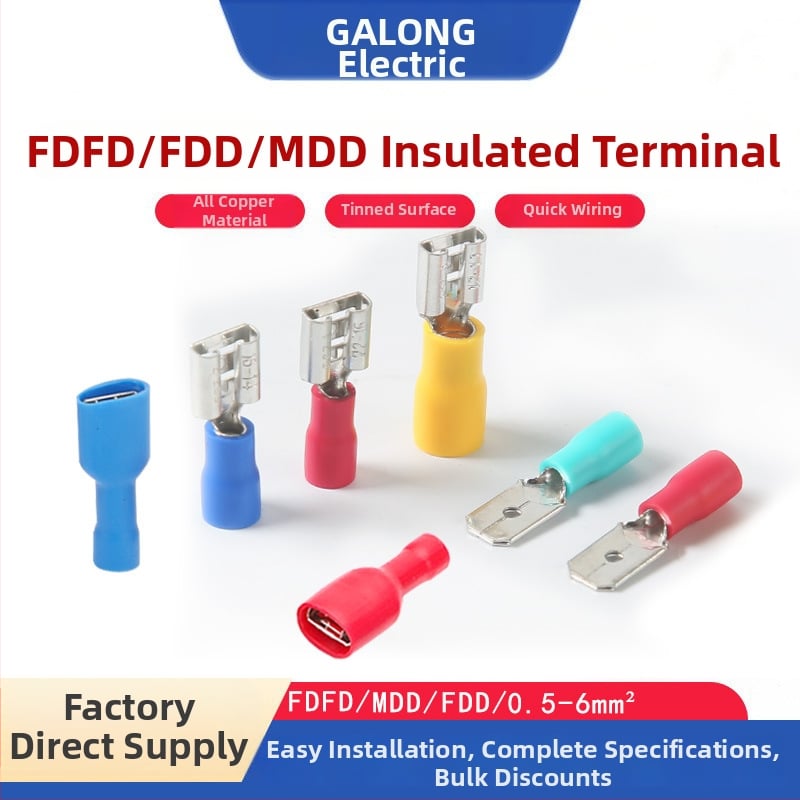 Αρσενικές και θηλυκές συνδέσεις docking, μονωμένοι επαφείς με ψυχρή συμπίεση, τύπος plug-in, μοντέλο FDD/MDD/FDFD, 110250FDFD, μάρκα Jialong