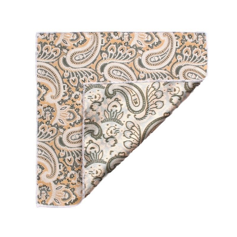 Muška džepna maramica, Cashew Flower uzorak, Jacquard tkanina, poliester vlakna, moderan poslovni dodatak