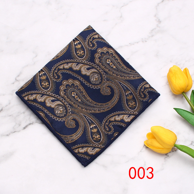 Muška džepna maramica, Cashew Flower uzorak, Jacquard tkanina, poliester vlakna, moderan poslovni dodatak