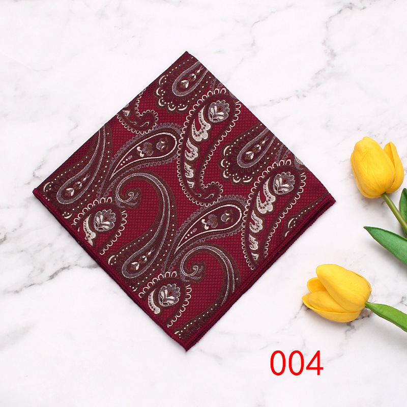 Muška džepna maramica, Cashew Flower uzorak, Jacquard tkanina, poliester vlakna, moderan poslovni dodatak