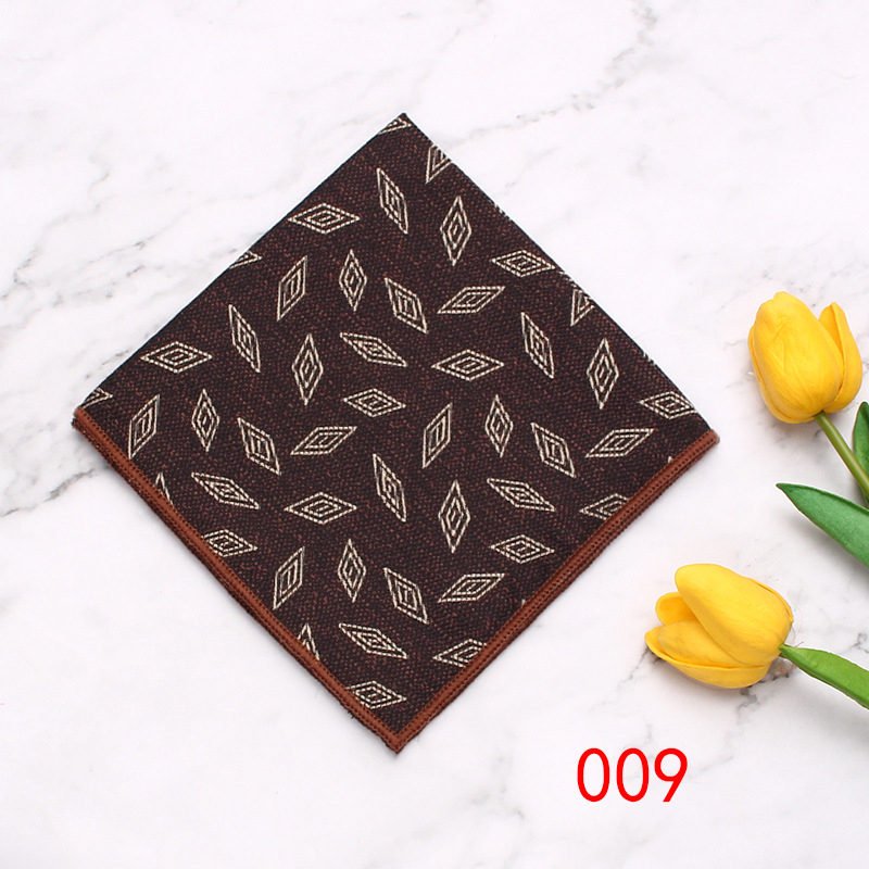 Muška džepna maramica, Cashew Flower uzorak, Jacquard tkanina, poliester vlakna, moderan poslovni dodatak
