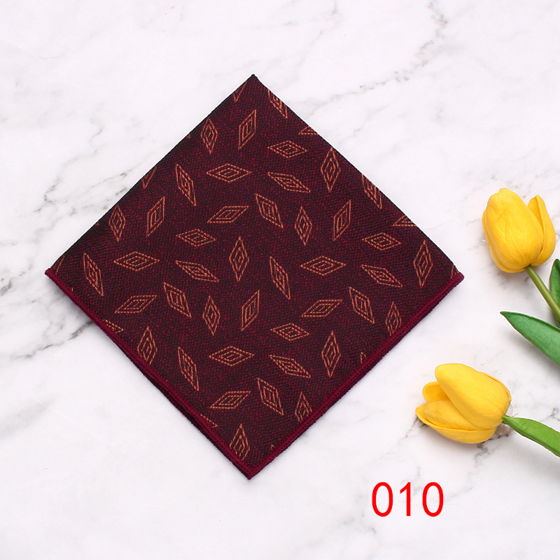 Muška džepna maramica, Cashew Flower uzorak, Jacquard tkanina, poliester vlakna, moderan poslovni dodatak