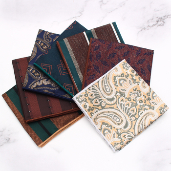 Τσέπη πετσέτα για άνδρες, μοτίβο λουλουδιού κασεου, νήμα πολυεστέρα, μοντέρνο ζακάρ