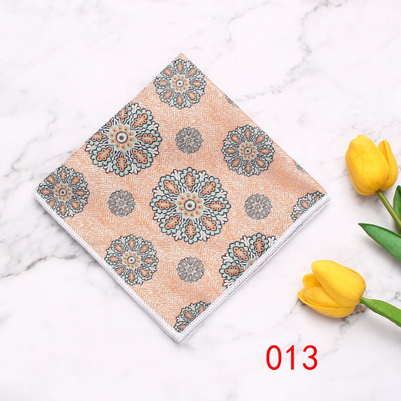 Τσέπη πετσέτα για άνδρες, μοτίβο λουλουδιού κασεου, νήμα πολυεστέρα, μοντέρνο ζακάρ