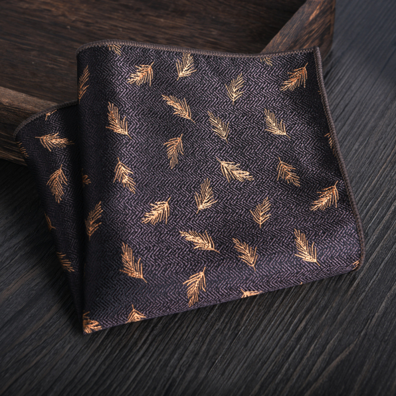 Zsebkendő zakókhoz Jacquard csíkos mintával, poliészter szál, poliészter bélés, magas minőségű stílus