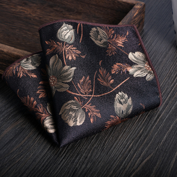 Zsebkendő zakóhoz, magas minőségű, Jacquard szövés, poliészter fonal, csíkos minta, poliészter bélés