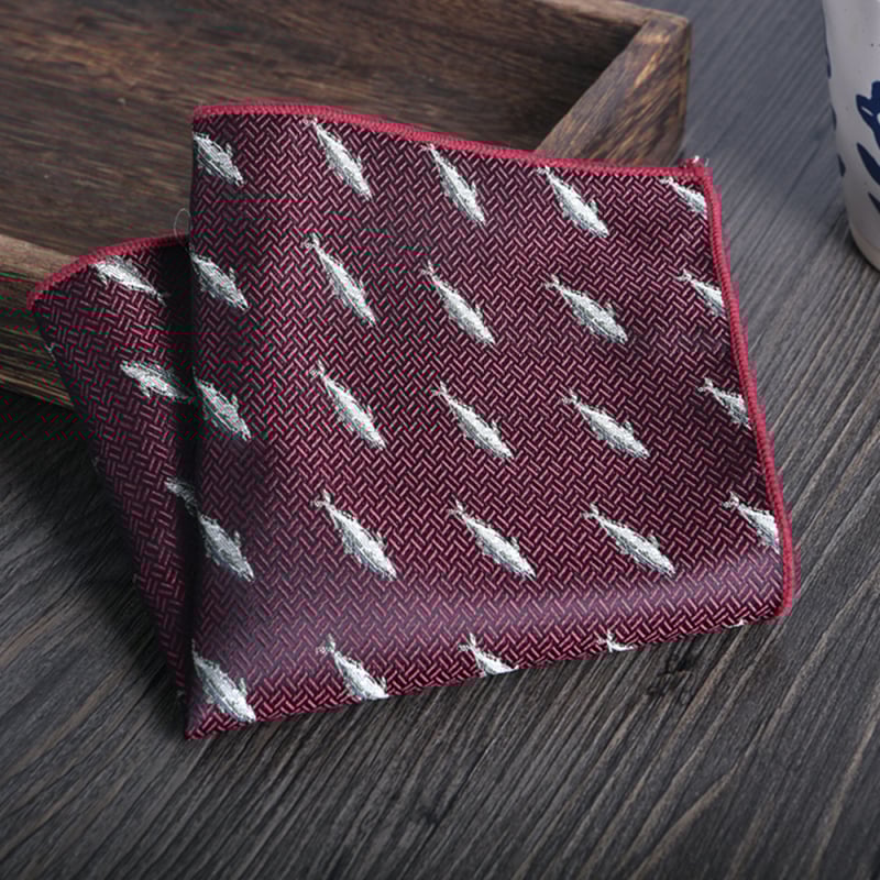 Zsebkendő zakóhoz, magas minőségű, Jacquard szövés, poliészter fonal, csíkos minta, poliészter bélés