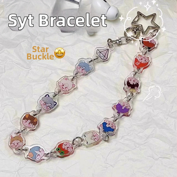 Akrila atslēgu piekariņš ar zvaigznīšu motīvu, drukāts dizains, gatavs dāvanai