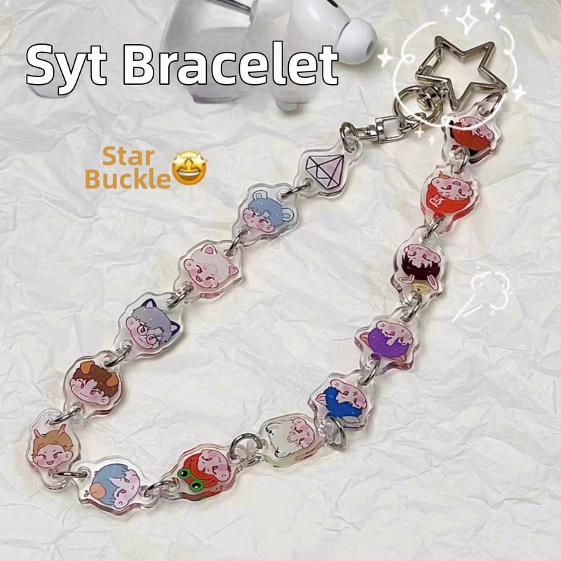 Akrila atslēgu piekariņš ar zvaigznīšu motīvu, drukāts dizains, gatavs dāvanai