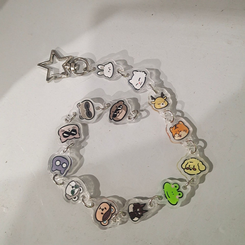 Akrila atslēgu piekariņš ar zvaigznīšu motīvu, drukāts dizains, gatavs dāvanai