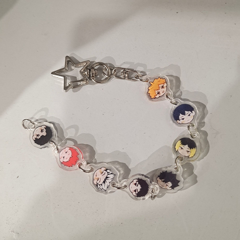 Akrila atslēgu piekariņš ar zvaigznīšu motīvu, drukāts dizains, gatavs dāvanai