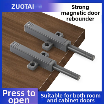 Slēpts atsitiena mehānisms skapja durvīm – alumīnija sakausējums, mehānisks klikšķis, pašslēdzams, modelis Medium Heavy Alloy, stils vieglais luksuss.