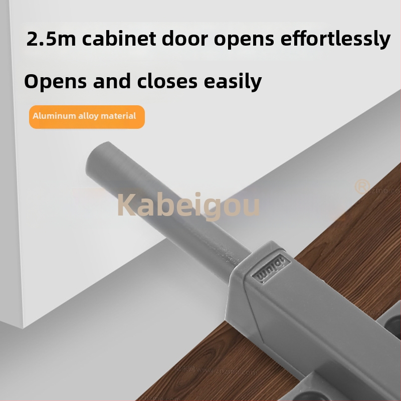 Slēpts atsitiena mehānisms skapja durvīm – alumīnija sakausējums, mehānisks klikšķis, pašslēdzams, modelis Medium Heavy Alloy, stils vieglais luksuss.