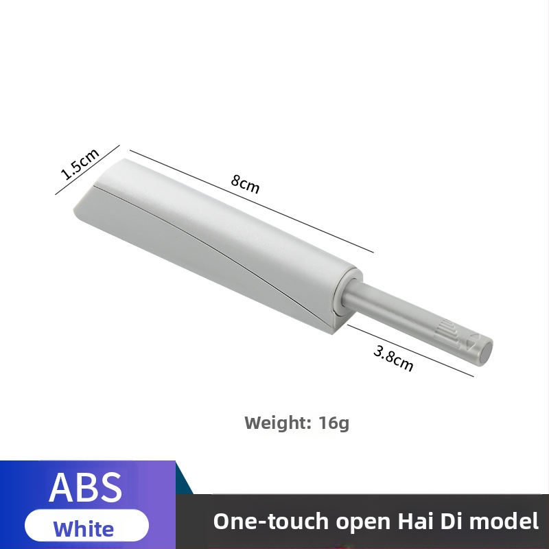 Slēpts atsitiena mehānisms skapja durvīm – alumīnija sakausējums, mehānisks klikšķis, pašslēdzams, modelis Medium Heavy Alloy, stils vieglais luksuss.