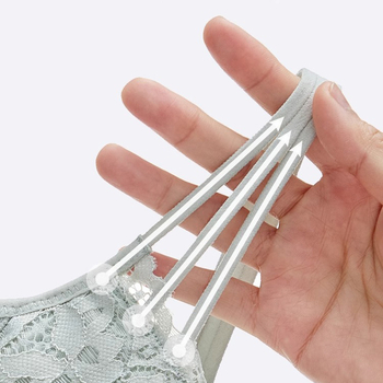 Сутиен, 3/4 чашка, тънки формовани чашки, нейлонова материя, фиксирани двойни презрамки, задни три реда закопчалки