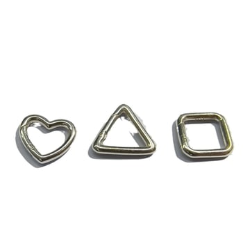 Catarame din argint 925 pentru bijuterii – cercuri, triunghiuri, inimă și deschidere pătrată pentru conectarea colierelor și brățărilor DIY