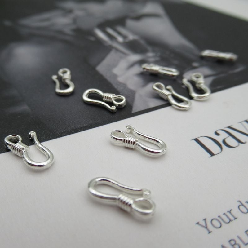 Închizătoare DIY pentru bijuterii – argint 925, electroplating, închizătoare în formă de S/figură‑8, pentru colier și brățară