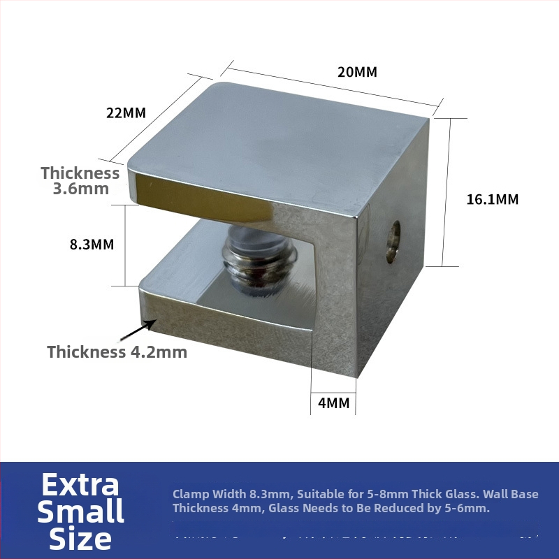 Vara stikla klips – Modelis G6027, piemērots stikla turētājiem, mūsdienīgs minimālisma stils