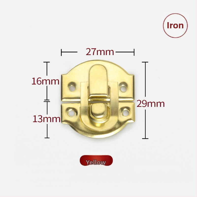 Kastes aizslēga hardware, dzelzs, Jingwei Hardware, Jaunā Ķīniešu stilā, elektroplatinga apdare, piemērots vīna kastēm, dāvanām un juvelierkastēm