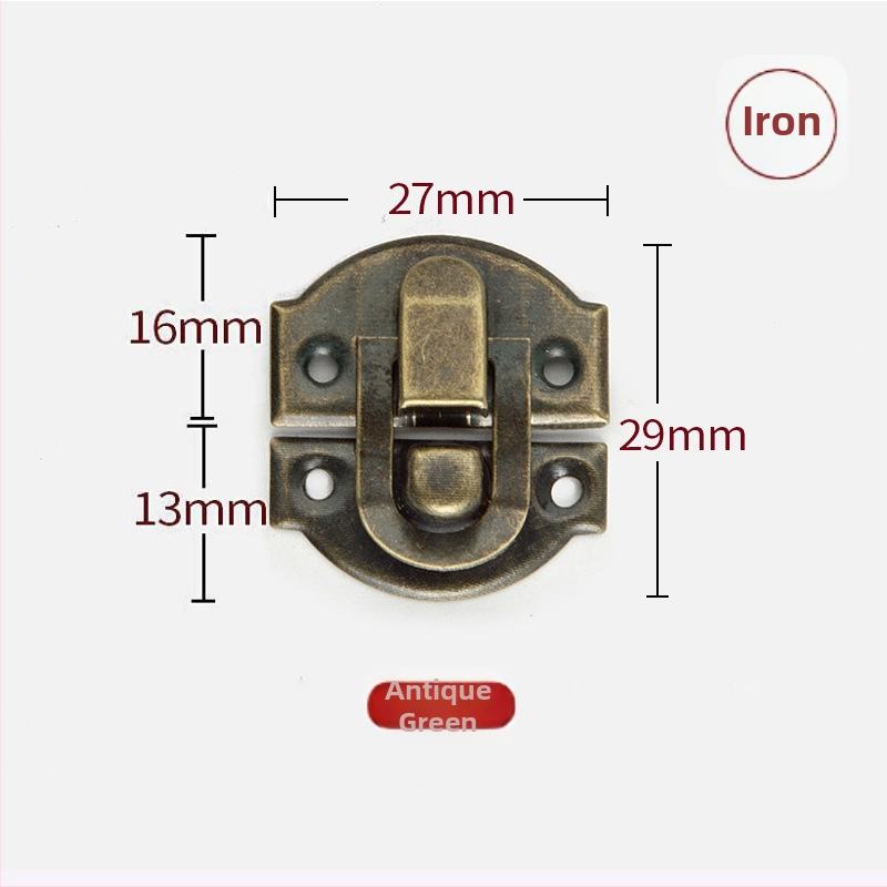 Kastes aizslēga hardware, dzelzs, Jingwei Hardware, Jaunā Ķīniešu stilā, elektroplatinga apdare, piemērots vīna kastēm, dāvanām un juvelierkastēm