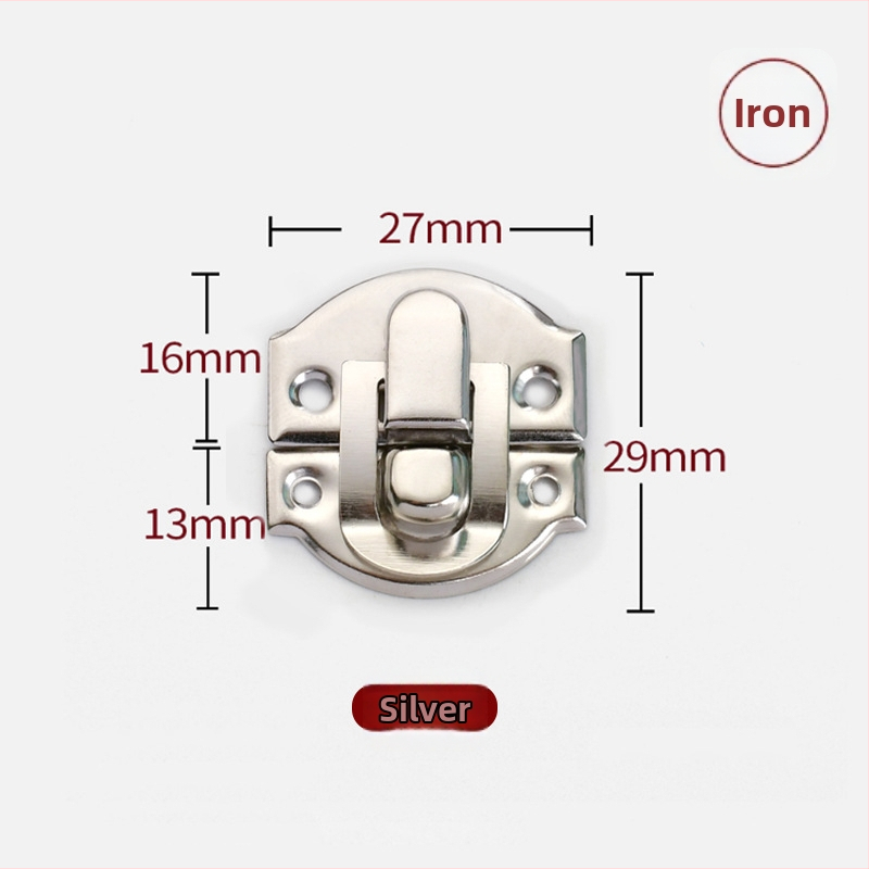Kastes aizslēga hardware, dzelzs, Jingwei Hardware, Jaunā Ķīniešu stilā, elektroplatinga apdare, piemērots vīna kastēm, dāvanām un juvelierkastēm