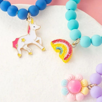 Apyrankė su akriliniais karoliukais ir karikatūriniu vienaragiu – rankų darbo, Dinghe Jewelry, DH-MKLSL-923