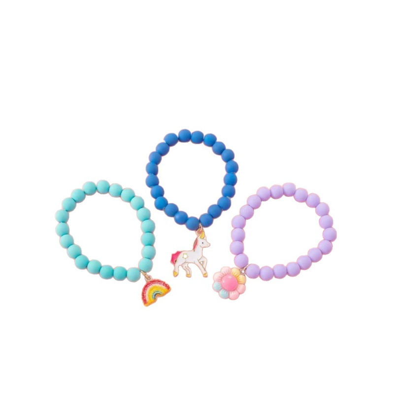 Apyrankė su akriliniais karoliukais ir karikatūriniu vienaragiu – rankų darbo, Dinghe Jewelry, DH-MKLSL-923