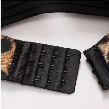 Jednodelna bešavna grudnjica s leopard printom, bez žice, oblikovanje siluete, tanki gornji košarice, debeli donji košarice