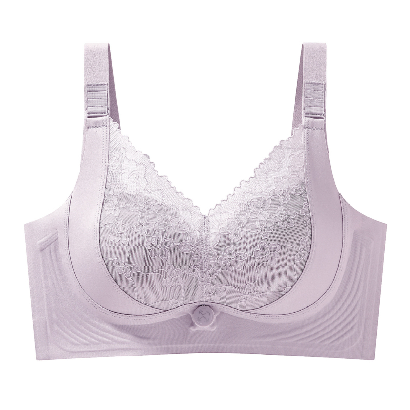 Čipkasti bežični push-up grudnjak s bočnim podizanjem, košarica 3/4 s latexom unutarnja cupa, tkanina Nylon/Polyamide