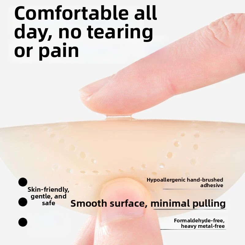 Szilikon mellbimbó tapasz, kör alakú, vékony, láthatatlan, szexi stílus