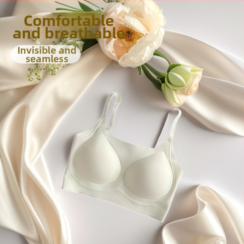 Sporta krūšturis bez stieplēm, bezšuvju, elpojošs, bezvadu, ar 3/4 kausiem no neilona, formētas kupas, oderējums no spandeksa