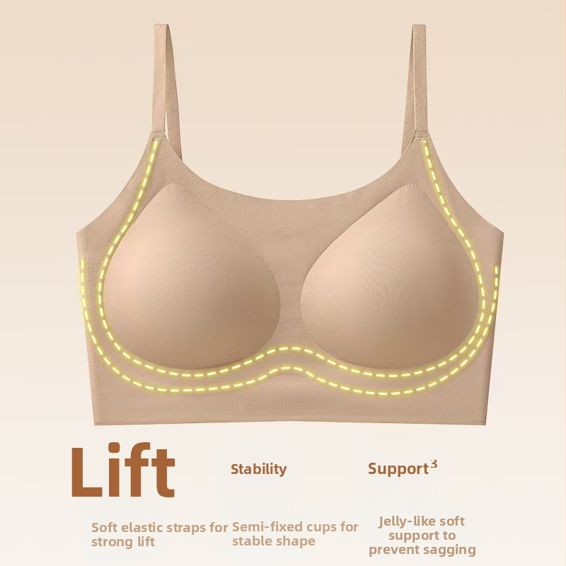 Sporta krūšturis bez stieplēm, bezšuvju, elpojošs, bezvadu, ar 3/4 kausiem no neilona, formētas kupas, oderējums no spandeksa