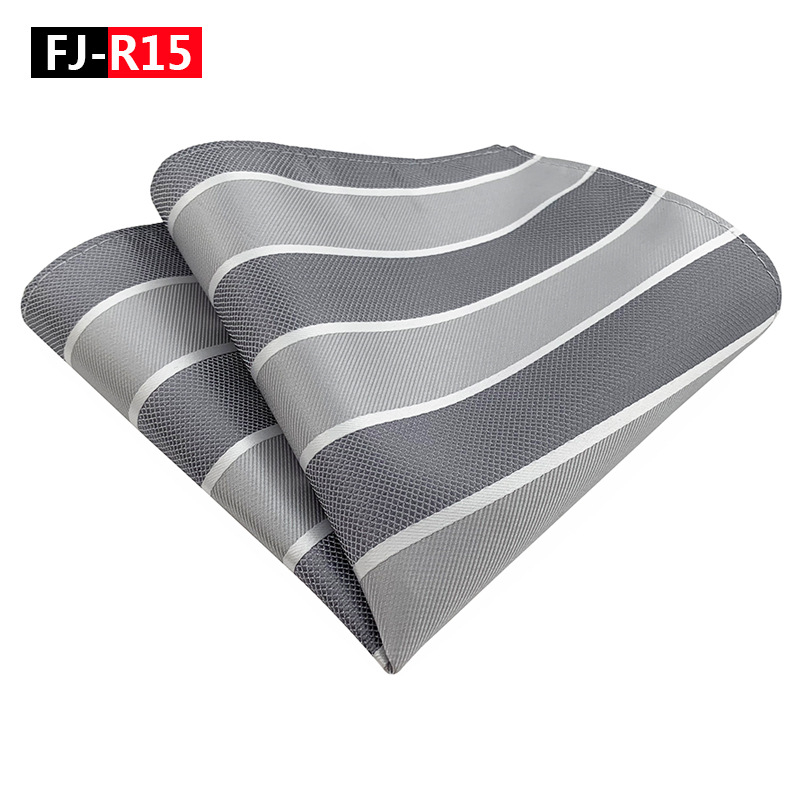 Zsebkendő zakóhoz csíkos mintával (Anyag: poliészter szál; Minta: csíkos; Stílus: estélyi viselet; Feldolgozás: Jacquard; Bélés: poliészter)