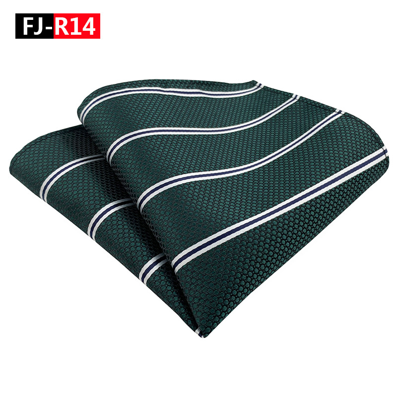 Ανδρικό τετράγωνο μαντήλι τσέπης (πολυεστέρα, Jacquard, ριγές, βραδινό στυλ)