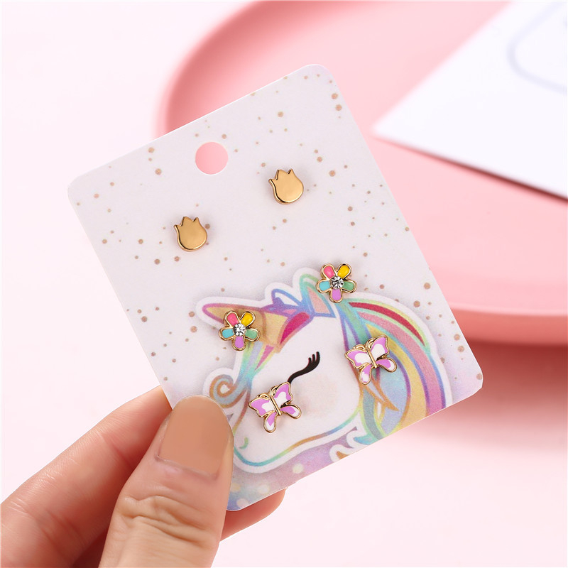 Laste kõrvarõngad, karikatuurne lillekujundus, Printsessi sari, sulam