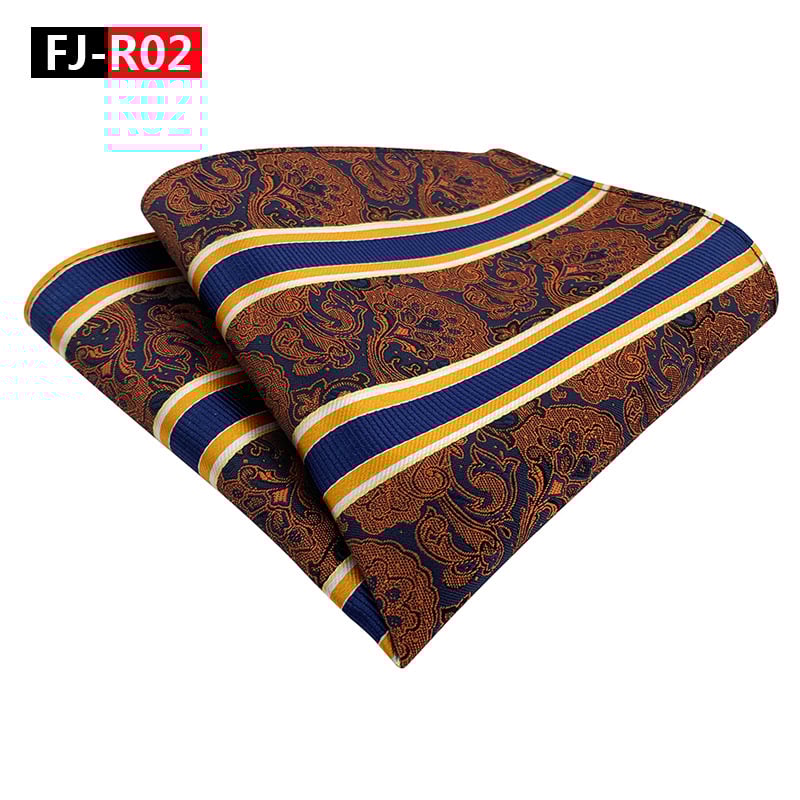 Mulan férfi zsebkendő – poliészter jacquard szövésű, csíkos mintázat, estélyi viselet