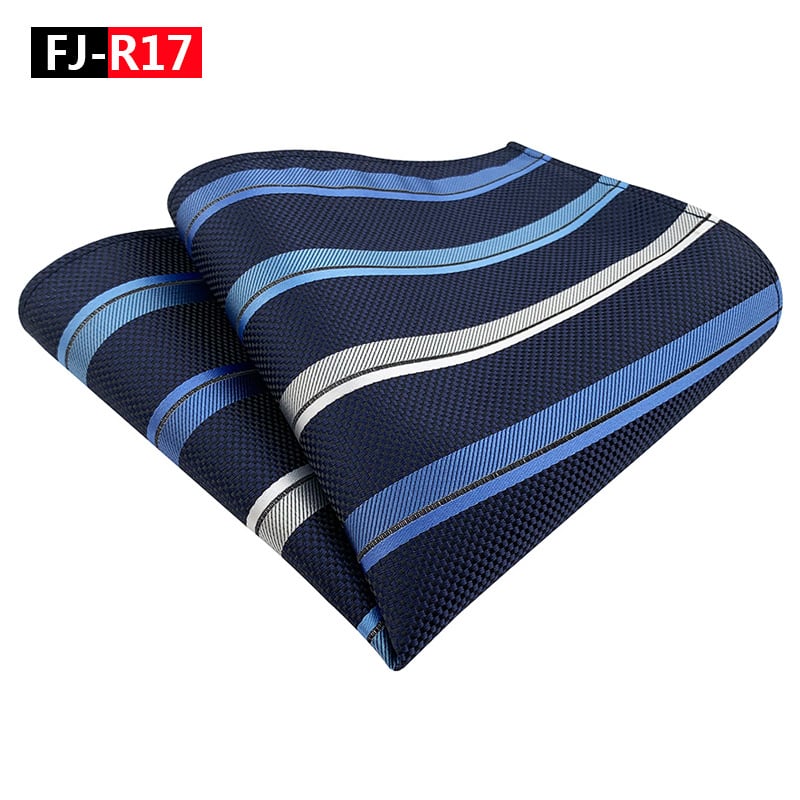 Mulan férfi zsebkendő – poliészter jacquard szövésű, csíkos mintázat, estélyi viselet