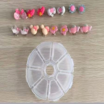 Lastele mõeldud resinist kõrvarõngad multikas stiilis, 8 paari komplekt, eraldi pakendatud, kohandatav