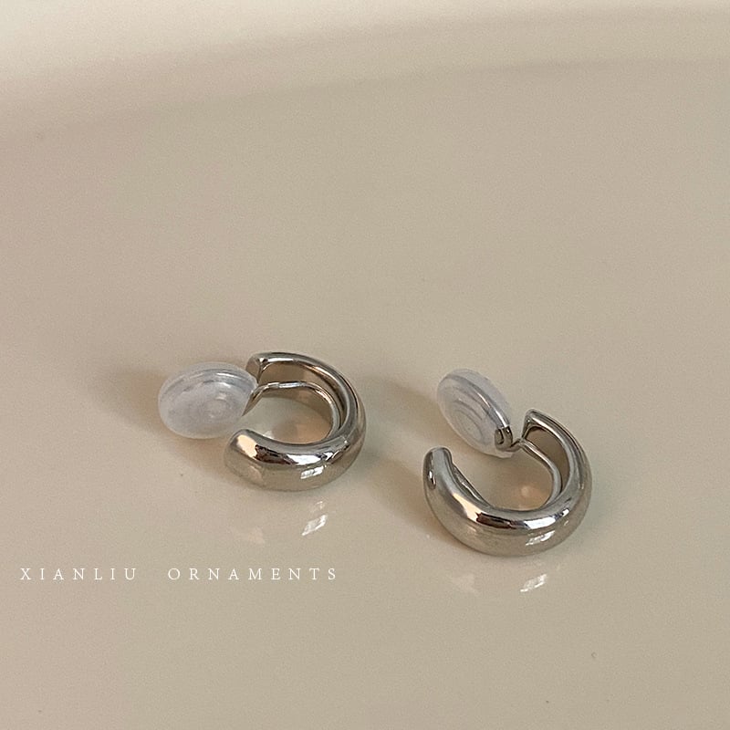 Zi Tong kõrvaklipsud, U-kujuline, hõbedase või kuldse kattega, elektroplaaditud, naistele