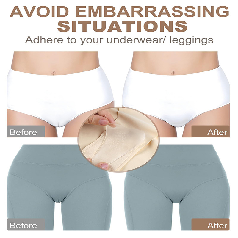 Szilikon intim tapasz bugyira – nyom nélkül, lélegző, láthatatlan; vékony, fényes felület, camel toe formájú