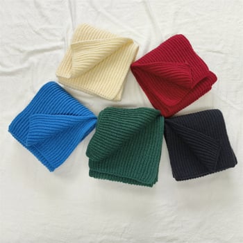 Egy színű kötött meleg sál, kollégiumi stílus, felnőttek és gyerekek számára, szülő-gyermek párosítás, téli viselet, Deer plush anyag, friss és édes stílus