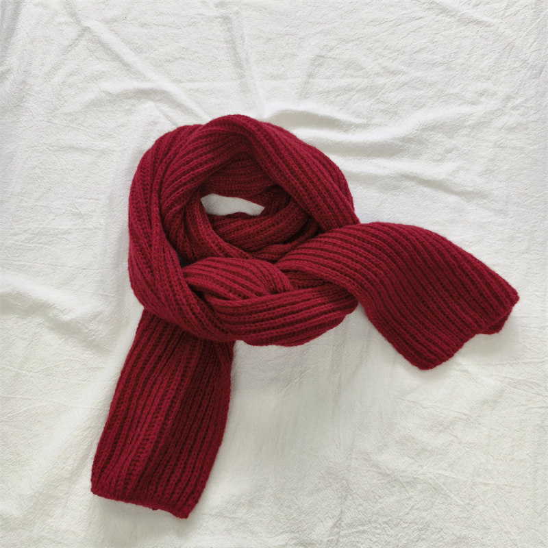Egy színű kötött meleg sál, kollégiumi stílus, felnőttek és gyerekek számára, szülő-gyermek párosítás, téli viselet, Deer plush anyag, friss és édes stílus