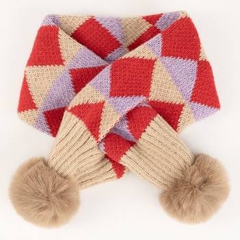 Uniszex sál kockás mintával, poliészter, sima szövés, jacquard, téglalap alakú