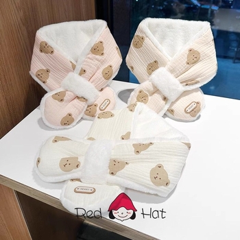 Gyerek sál, rajzfilm-stílusú, pamutból, fiúknak, tavasz