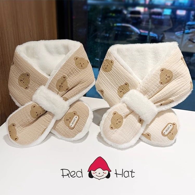 Gyerek sál, rajzfilm-stílusú, pamutból, fiúknak, tavasz