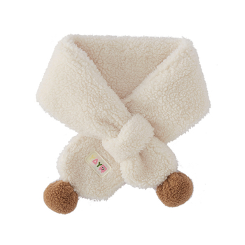 Unisex pledės šalikas su pūkine apdaila, žiemai šilta, poliester >96%, kryžminė kaklo apsauga