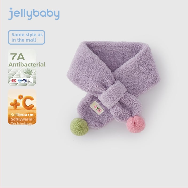 Unisex pledės šalikas su pūkine apdaila, žiemai šilta, poliester >96%, kryžminė kaklo apsauga