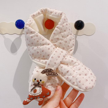 Koreai stílusú virágos gyerek sál, kézzel készített, melegen tart, téli szezon, Hangzhou eredet, Haning Peach márka